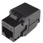 Solarix - keystone CAT6 UTP RJ45 černý samořezný 
