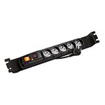 Solarix - napájecí panel ACAR F5 FA 3m 5 pozic BK včetně držáků do 19" lišt 1U