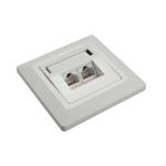 Solarix - zásuvka CAT5E UTP 2 x RJ45 pod omítku bílá