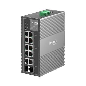 Switch TP-Link IES210GPP průmyslový, 2x SFP combo, 8x GLan s Poe+, 240W, DIN, Omáda SDN
