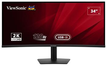 ViewSonic VA3420C '34" 21:9, 3440 x 1440, SuperClear® VA zakřivený monitor, 120Hz, 2 HDMI, DP, USB, USB-C 96W, speakers