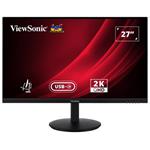 ViewSonic VG2709-2K-MHDU-2/ 27" QHD Frameless IPS Monitor with HDMI, DisplayPort, USB type C, USB,Full Ergonomic Stand